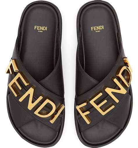 fendi signature slide sandals